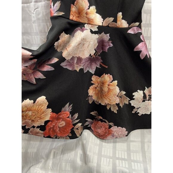 Charlotte Russe Women/junior Dress Size M Black Floral Print - Picture 14 of 15
